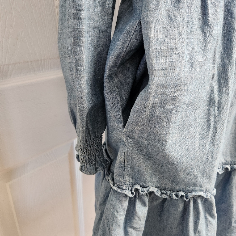 J. Crew Blue Long Sleeve Dress - Picture 6 of 14